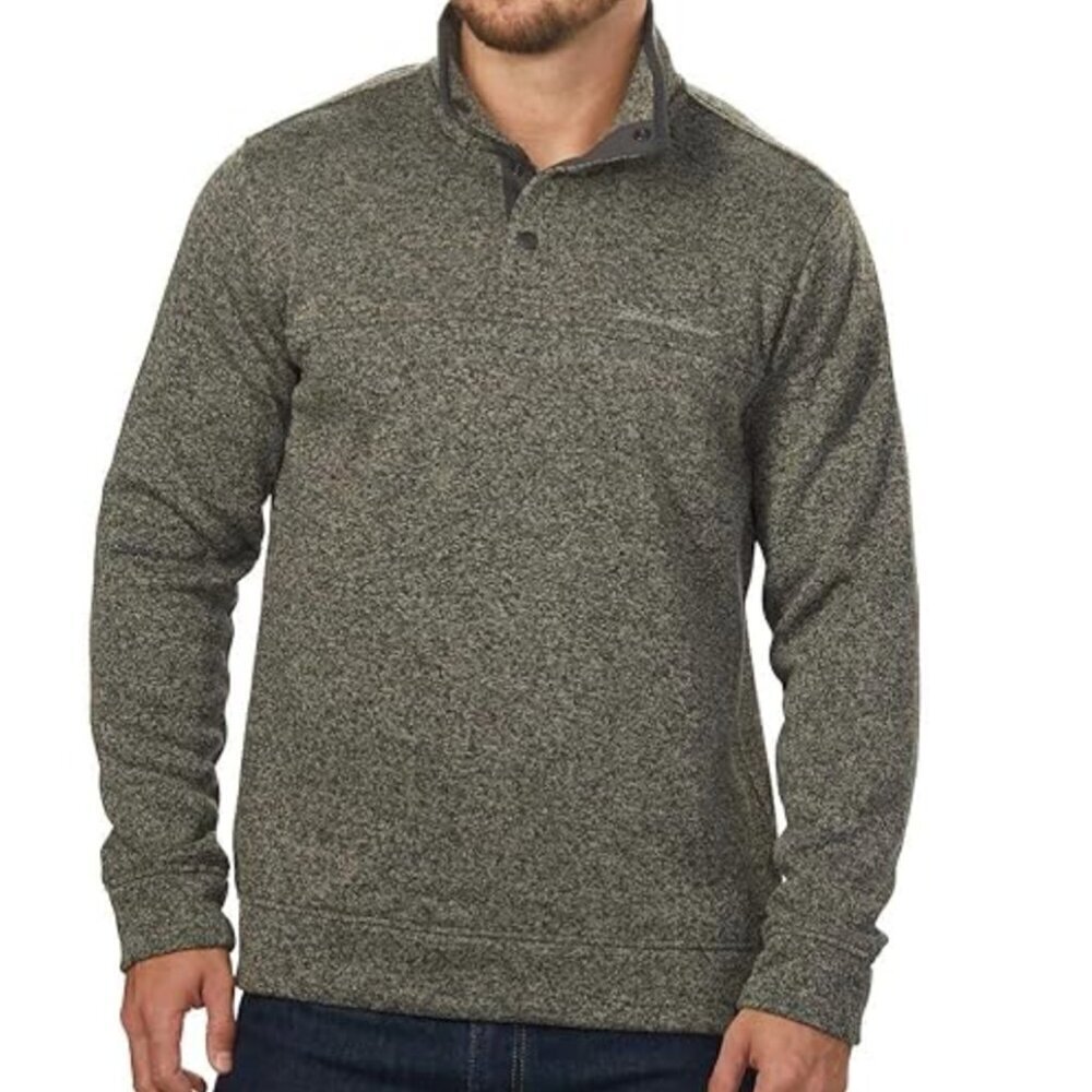 Eddie Bauer Men's Radiator Fleece Snap-Front Pullover Sweatshirt Size XL Outdoor
